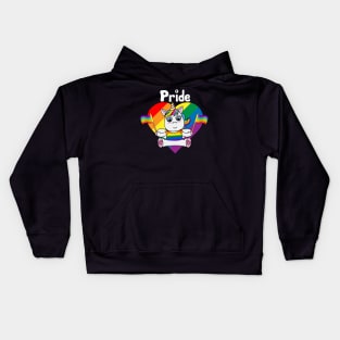 Pride Unicorn LGBT Flag Gay Pride Awareness Kids Hoodie